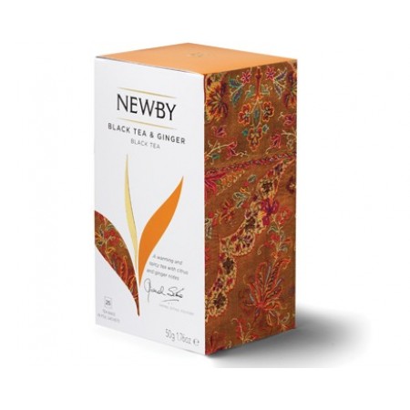 Newby Black Tea and Ginger / Черный чай с Имбирем (25 пакетиков по 2 гр)
